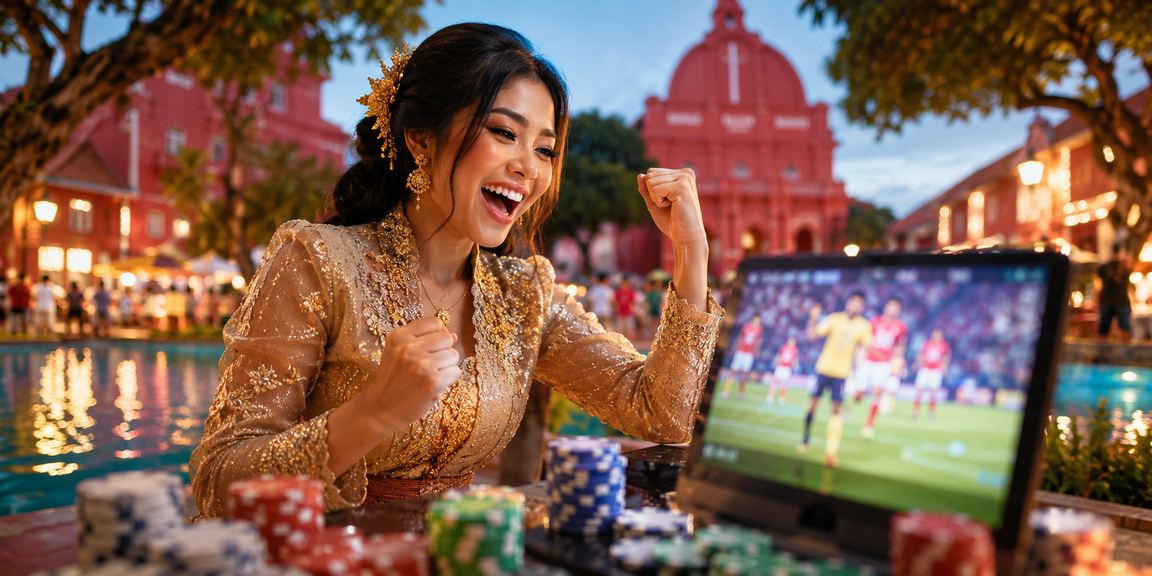 Pengguna berbaju kebaya Melaka menggunakan aplikasi kasino winnow44 dengan selesa dan selamat