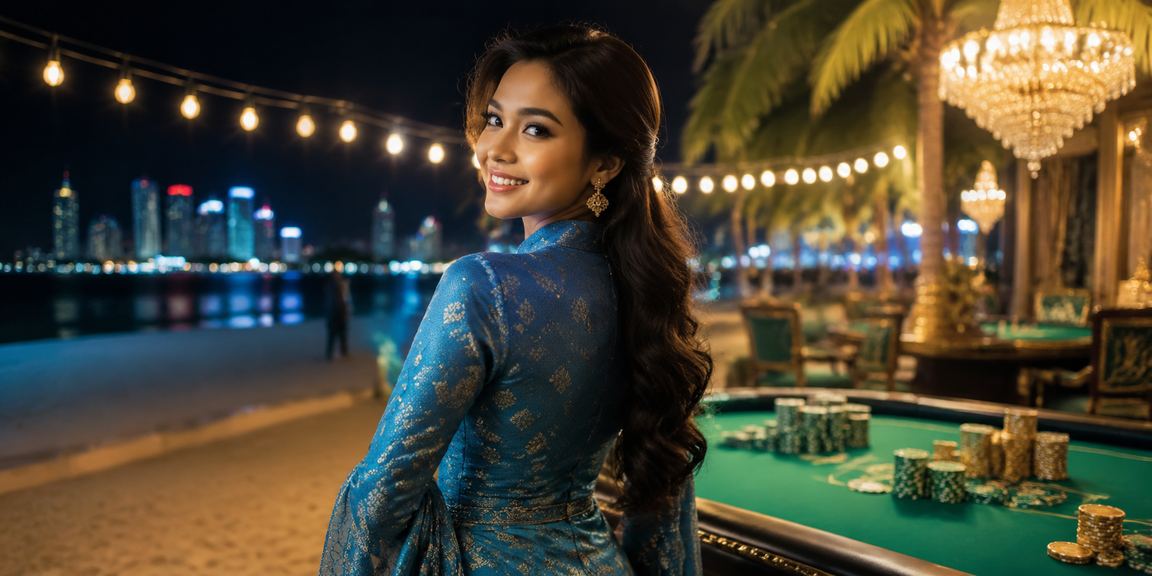 Pengguna berbaju kurung Malaysia membuat deposit untuk manfaat VIP winnow44 dari telefon